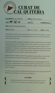 El curat de llet crua de Cal Quitèria ja forma part del llibre “Formatges, ELS 50 MILLORS DE CATALUNYA”